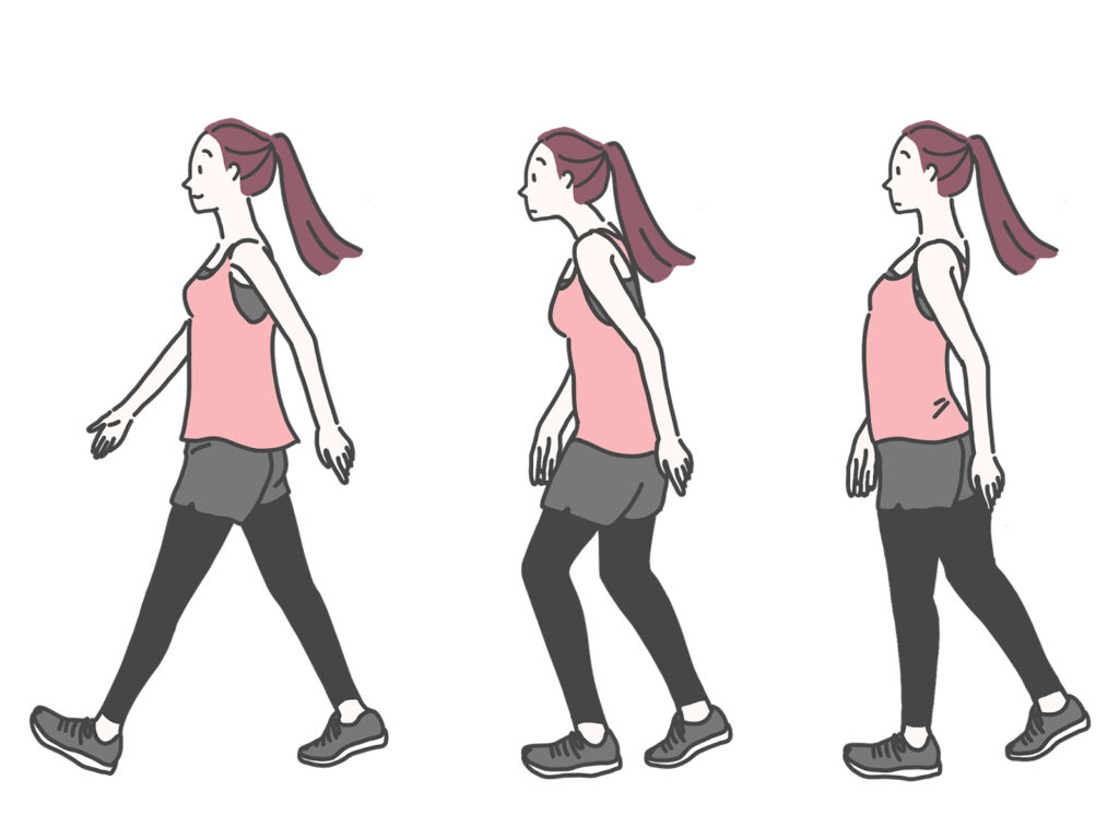 姿勢改善　歩行改善　歩き方　身体の使い方　正しい動かし方　バランス　階段の登り降り　ジョギング